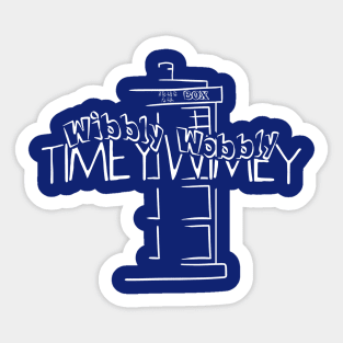 Wibbly Wobbly TARDIS design Sticker